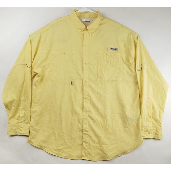 Columbia Other - Columbia PFG Omni-Shade Shirt Men XL Yellow Vented Fishing Button-Down